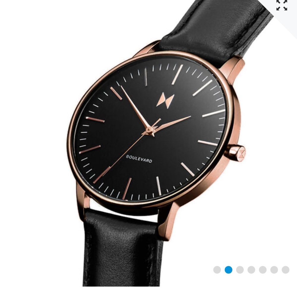 Black and Rose Gold Watch